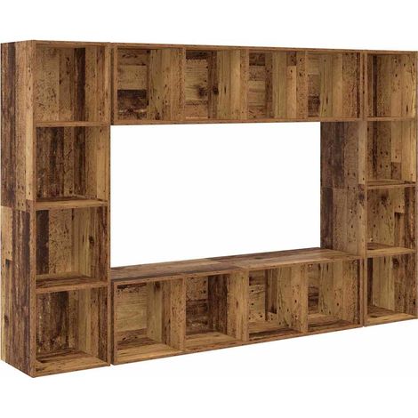 Maison Exclusive - Set mobile TV 4 pcs Marrone 37 x 37 x 142,5 cm