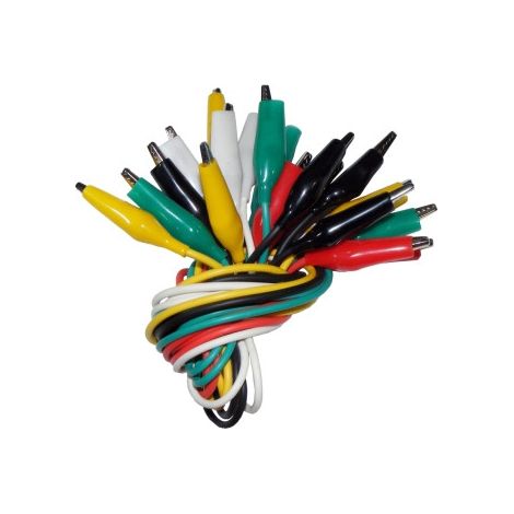 Set di 10 fili nei colori del coccodrillo, ideale per i kit elettronici