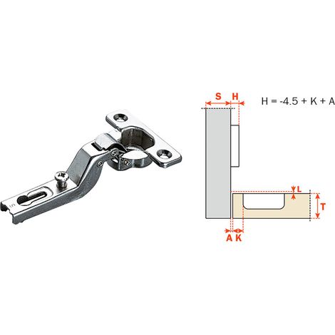 Cerniera Mini per Mobili Art C6A7S99 Collo Medio 9 Salice C6A7 10 Pezzi