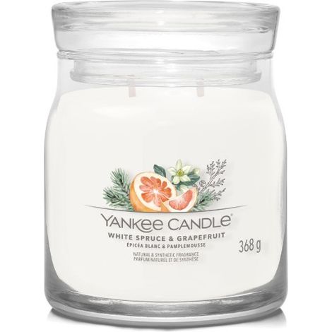 Yankee Candle Signature Candela in Giara Media White Spruce Grapefruit 50 Ore (1/2)