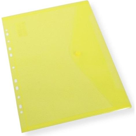 Carpeta para sobres A4 con perforación europea, amarilla