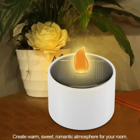 Bougie LED solaire - ESTINK - Sans flamme - Résiste au vent - Énergie solaire (1/4)