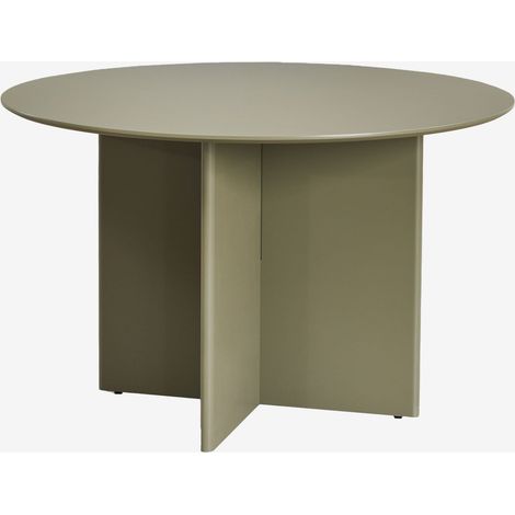 SKLUM Runder Esstisch aus MDF (Ø120 cm) Saonara Grün Salbei                                  