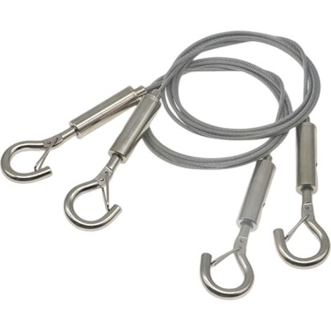Set mit 2 verstellbaren, hochfesten Spiegelaufhängedrähten aus Edelstahl, Tragkraft bis zu 30 kg - AquaForge