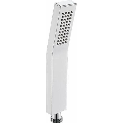 royaluxe - à main en laiton Pommeau de douche carré haute pression d'eau Pommeau à fonction unique de luxe Pommeau de douche en silicone Finition chromée Blanc