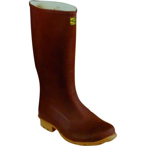 1PA STIVALI IN GOMMA NATURALE CALANDRATA GINOCCHIO Col. Marrone Mis. 43