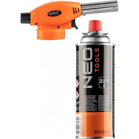 Brûleur à gaz à visser + cartouche de gaz butane, 227 g