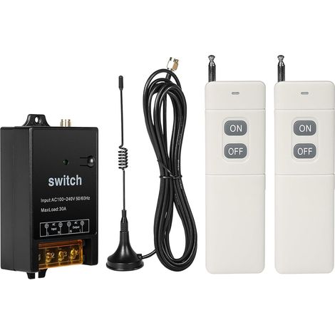 Wireless Switch,  Wireless Remote Controlled Switch Relay Receiver Module Wireless Switch for Lamp Water Pump Motor Fans 30A AC 220V (1/5)