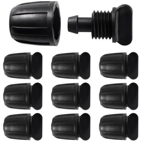 10 Pieces Drip Irrigation Fittings for 8/11mm Tubes, Drip Irrigation Plugs Adapter, Straight Irrigation Fittings, Irrigation Hose Connector (1/5)