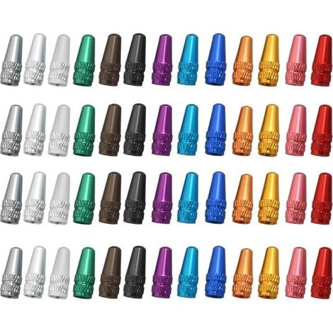 Lot 52 bouchons valve Presta - Alu anodisé 13 couleurs - Vélo VTT (1/5)