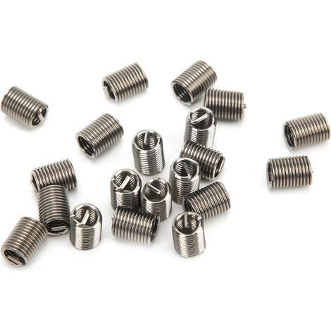 100 inserts filetés, outil de réparation d'écrous de réduction, acier inoxydable, M6x1x2,5D (1/5)