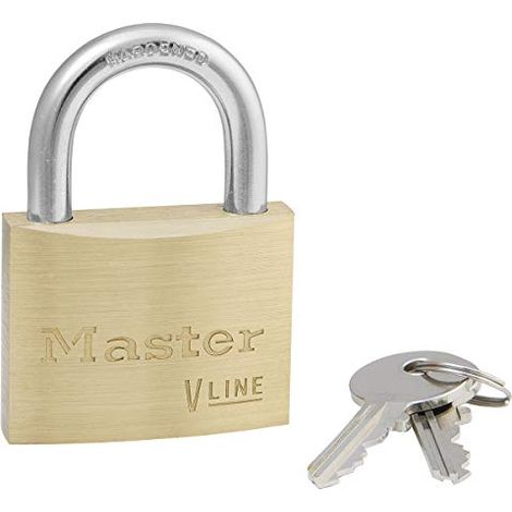 Master Lock 4150 Lucchetto con Chiavi in Ottone, Oro, 6.8 x 5 x 1.4 cm (1/4)