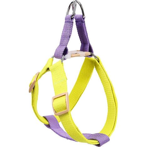 Arnés ajustable para perros con correa pectoral, 3 piezas, color morado. (1/5)