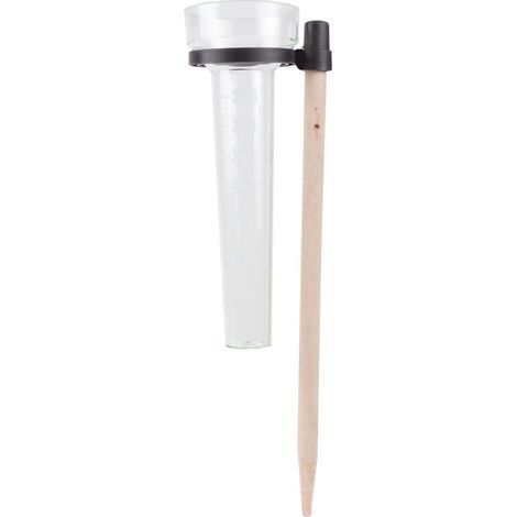 Pluviomètre en verre avec support 36 cm pour jardin (1/2)