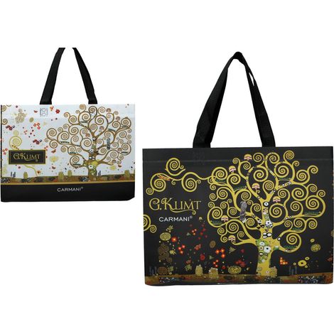 Carmani, borsa per la colazione/mini-spesa fino a 2 kg - Gustav Klimt/Albero della Vita (1/4)