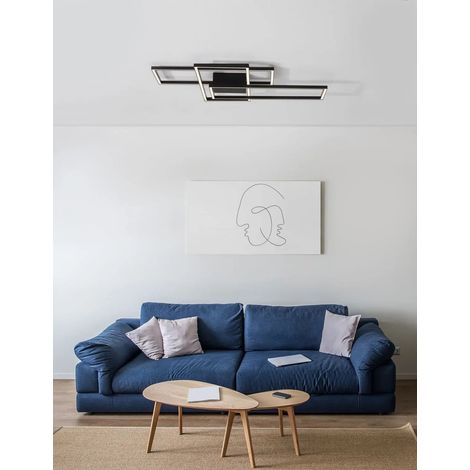 [NEUWERTIG] B-Ware Nova Luce Deckenleuchte Deckenlampe Led Schwarz Warmweiß Dimmbar Bilbao