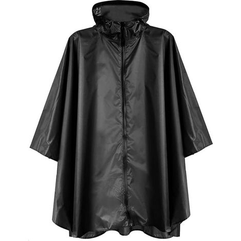 Poncho leggero e impermeabile, riutilizzabile, resistente agli strappi, traspirante, con cappuccio, adatto per attività all'aperto. (1/5)