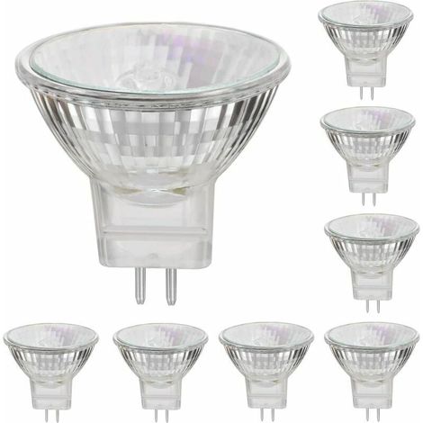 MR11 12V 35W Halogen Bulbs GU4 Spot Base 2800K Warm White Dimmable Pack of 8 (1/5)