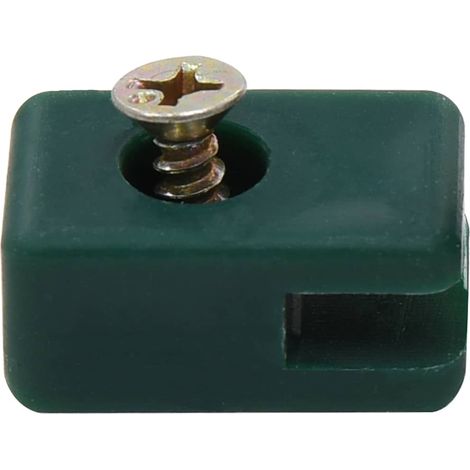vidaXL Soporte de alambre valla de jardín con tornillo 100 sets verde (1/2)