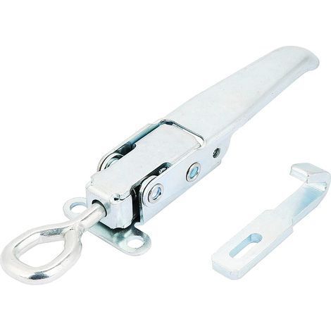 Metal latch closure, metal loop latch lock with truck trailer clamp lock for body hasp (1/5)