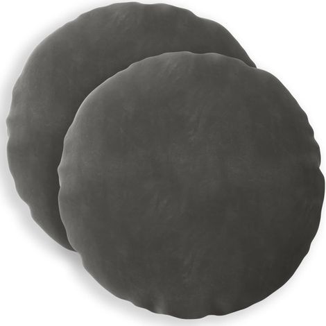 Federa 2 pcs HEERLEN Grigio Scuro Ø 40 cm Velluto vidaXL (1/5)