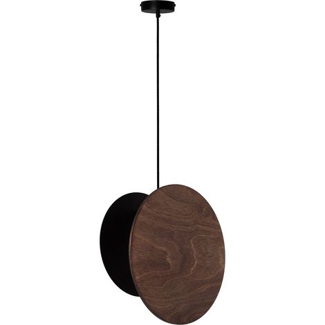 Suspension déco TOLA bois foncé/noir E27 15W Sigma (1/2)