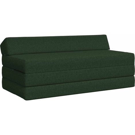 Sofá Cama Plegable Verde oscuro 120 x 60 x 49 cm Tela