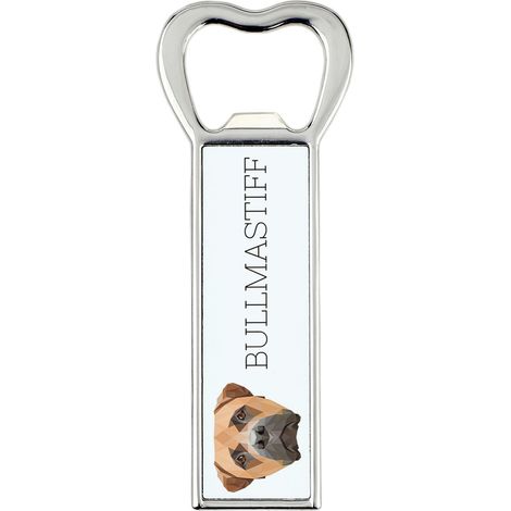 Bullmastiff, Bulmastiff - apribottiglie con foto e iscrizione per la birra Art-Dog (1/5)