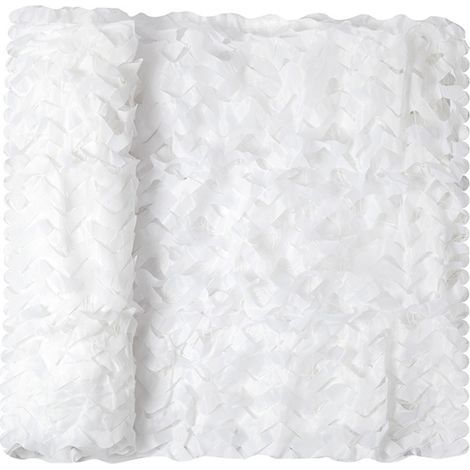 2x3m Tissu pare-soleil creux blanc , cour décorative extérieure, pare-soleil de base (1/4)