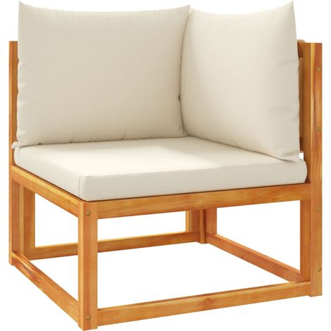 Canapé d'angle de jardin，Canapé d'extérieur，Sofa de jardin avec coussins en bois d'acacia et corde CFW501808 (1/5)