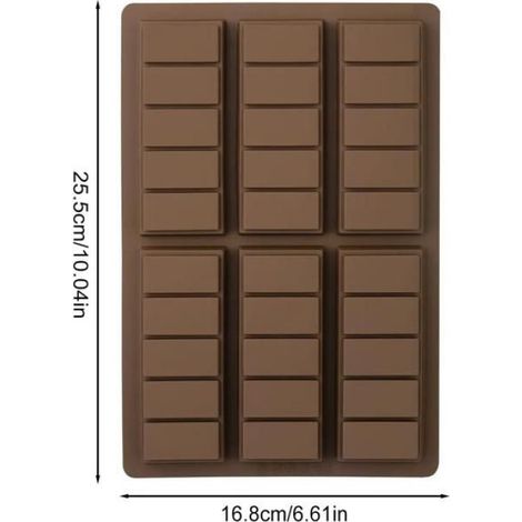 Moule tablette chocolat6cavités+100sachets,pralinés,remplissage kunafa pistache,sans BPA (1/5)