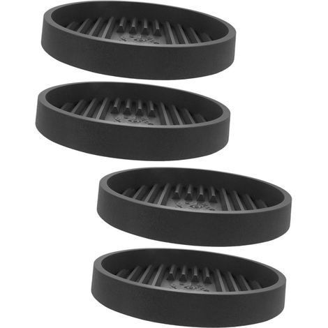 4 pièces Plateau de Support pour Piston WC Gris Ciment Antidérapant avec (1/5)