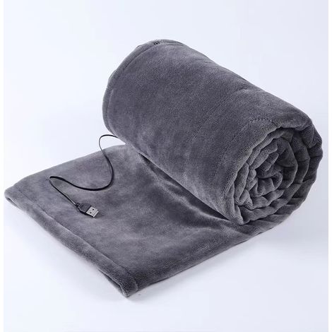 Générique Couverture Chauffante USB,140x80cm Douce Plaid Chauffant Flanelle,Lavable Couverture Électrique pour Canapé, Lit, Maison & Bureau (1/3)