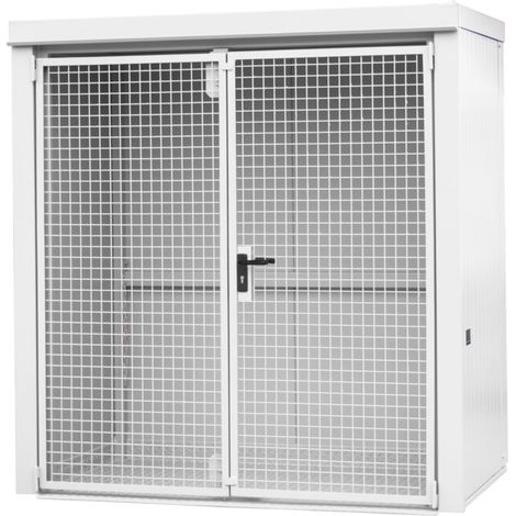 Bauer Südlohn Conteneur pour bouteilles de gaz GFC-B M1, peint, gris blanc