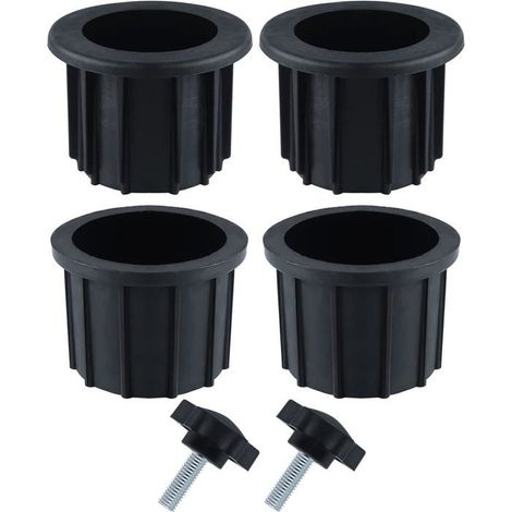 HOXILEELEOEnsembles (6 pièces) Accessoires Parasol Balcon, 4 Anneaux de Trou de Parapluie et 2 Vis à Bouton à Main, Accessoires de Support (1/5)
