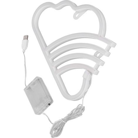 Panneau lumineux LED néon haute luminosité, fonctionne sur piles ou USB, décoration murale pour chambre à coucher (1/5)