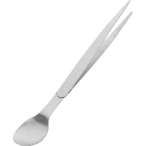 Mini Tasting Spoon Stainless Steel Kitchen Utensil with Chopsticks and Tweezers Compact Tasting Tool for Kitchen Restaurant and Hotel 20.50 cm (1/5)