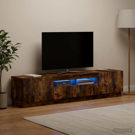 vidaXL LED TV Cabinet HOORN 3 pcs Smoked Oak Engineered Wood (1/5)