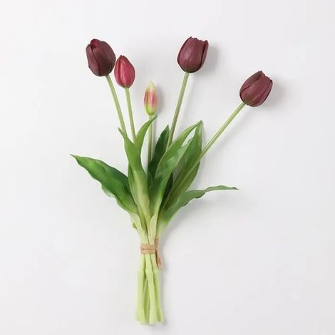 Artificial flowers artificial tulips fake bouquets VIPITH, flower arrangements for indoor furniture - rose clair (1/4)
