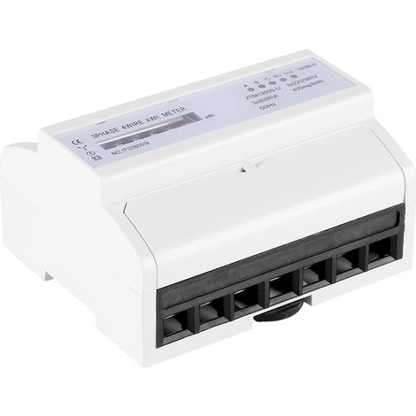 Digitaler 3-Phasen-4-Leiter-DIN-Schienen-Stromzähler 20(80)A elektronischer kWh-Zähler (1/5)