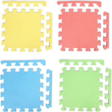 4 pièces Tapis de jeu, Mousse EVA, Dalles emboîtables, Antidérapantes, Chambre d'enfant (1/5)