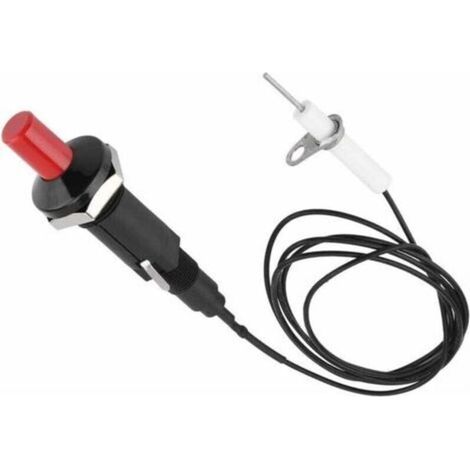 Allumeur piézo, allumeur piézo, allumeur à bouton-poussoir, allumeur piézo-électrique professionnel en plastique PP avec câble de 1 m pour cheminée à gaz, allumeur, briquet de cuisine en céramique (1/4)