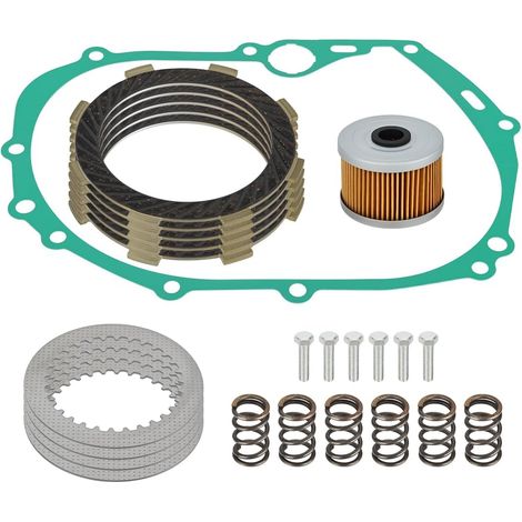 Kit d'embrayage avec joint, ressorts et filtre à huile compatible avec KLX110 AN112 BR125 Z125 PRO AN110 Fury 125R 2002-2024 DR-Z110 2003-2005