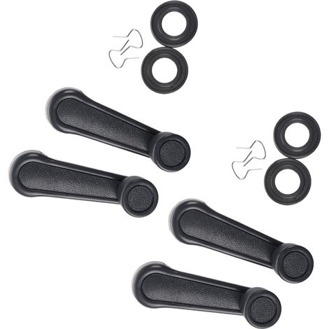 4 leve/manovelle universali in plastica per alzacristalli auto, grigie (1/2)