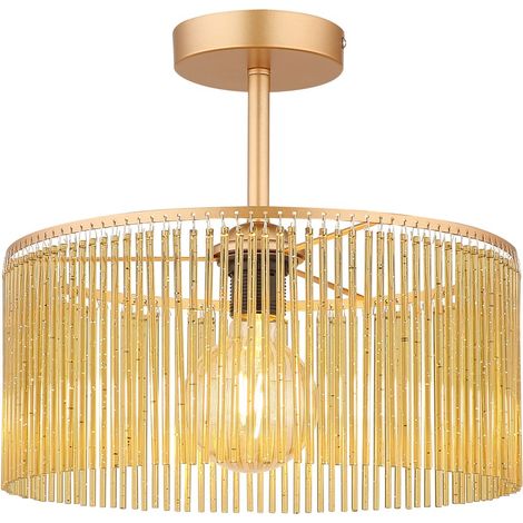 Globo - plafón - LEEDS - dorado - vidrio - Ø 35cm - E27 -
