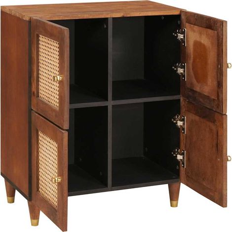 Sideboard/Anrichte/Buffet Braun 60 x 33,5 x 75 cm Massivholz Mango LXWW423096 (1/5)