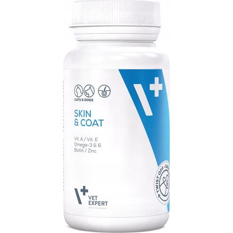 VET EXPERT Peau et Pelage - Préparation de la peau et du pelage pour chiens et chats - 30 capsules.