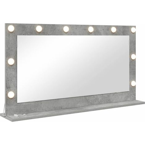 Miroir de vanité Rectangulaire Gris béton 100 x 55 x 18 cm