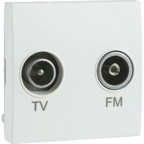 Schneider ALB45327 Altira FM TV socket 2S FM return White