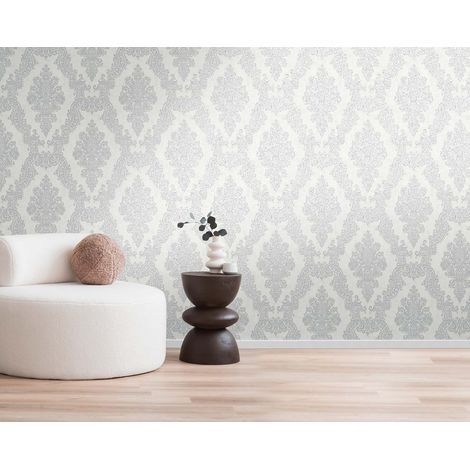 Papier peint crème baroque, ambiance noble 397655 (1/4)